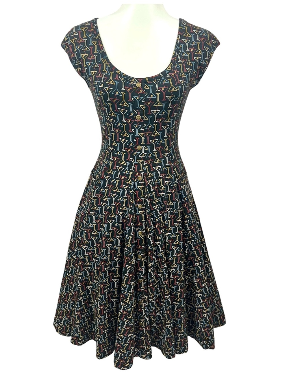 Effie’s Heart Modcloth Retro Mod Atomic Martini Cocktail Capitola Swing Dress